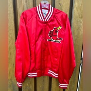St. Louis Cardinals Vintage Satin Bomber Chalk Line Jacket